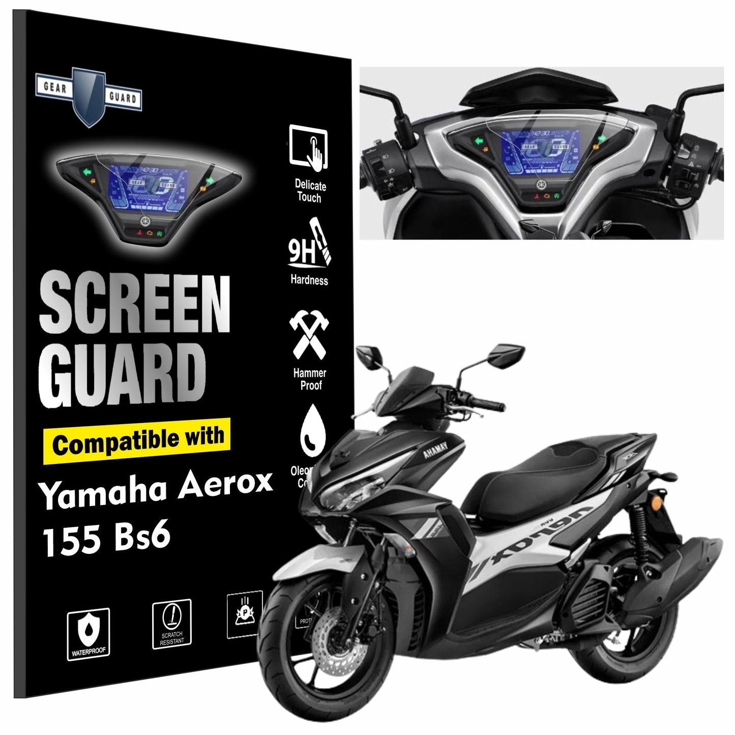 Yamaha Aerox 155 BS6 Bikes Accessories Touch Screen Guard - VS_AEROX155