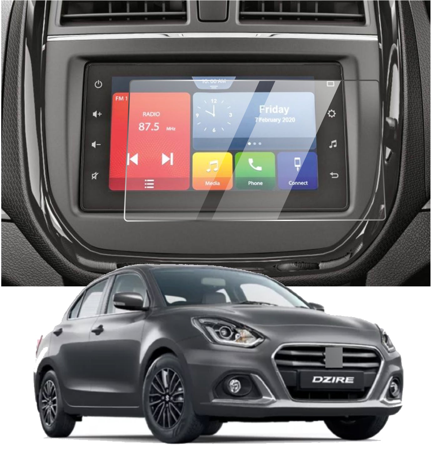 Maruti Suzuki Dzire Accessories Touch Screen Guard - ( 2020-2021 )